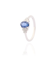 Anneau Femme in Or blanc Zaffiri+Diamanti EST 3580.00